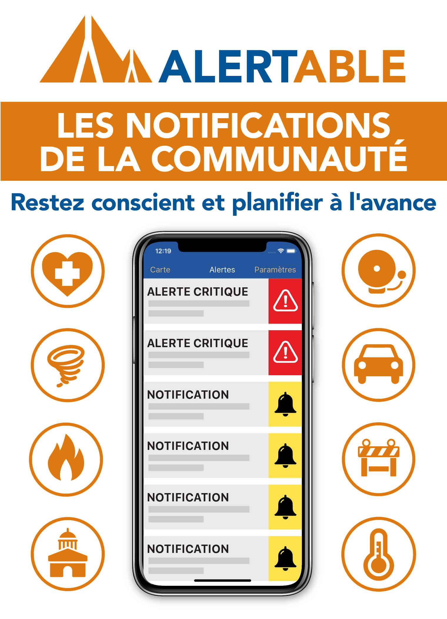 ALERTABLE - Inscrivez-vous maintenant - Notifications communautaires.